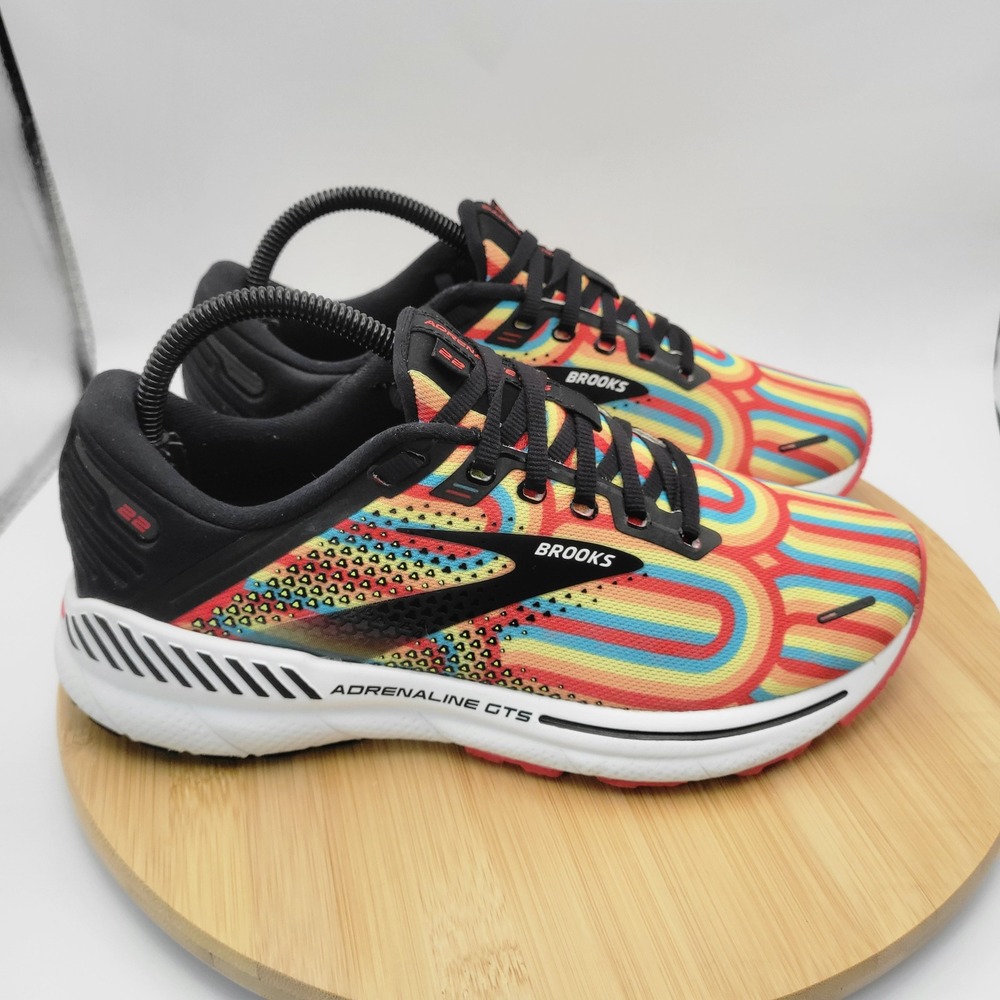Brooks Adrenaline GTS 22 Womens 9.5 Running Shoes Disco Pack Bittersweet - Picture 2 of 11